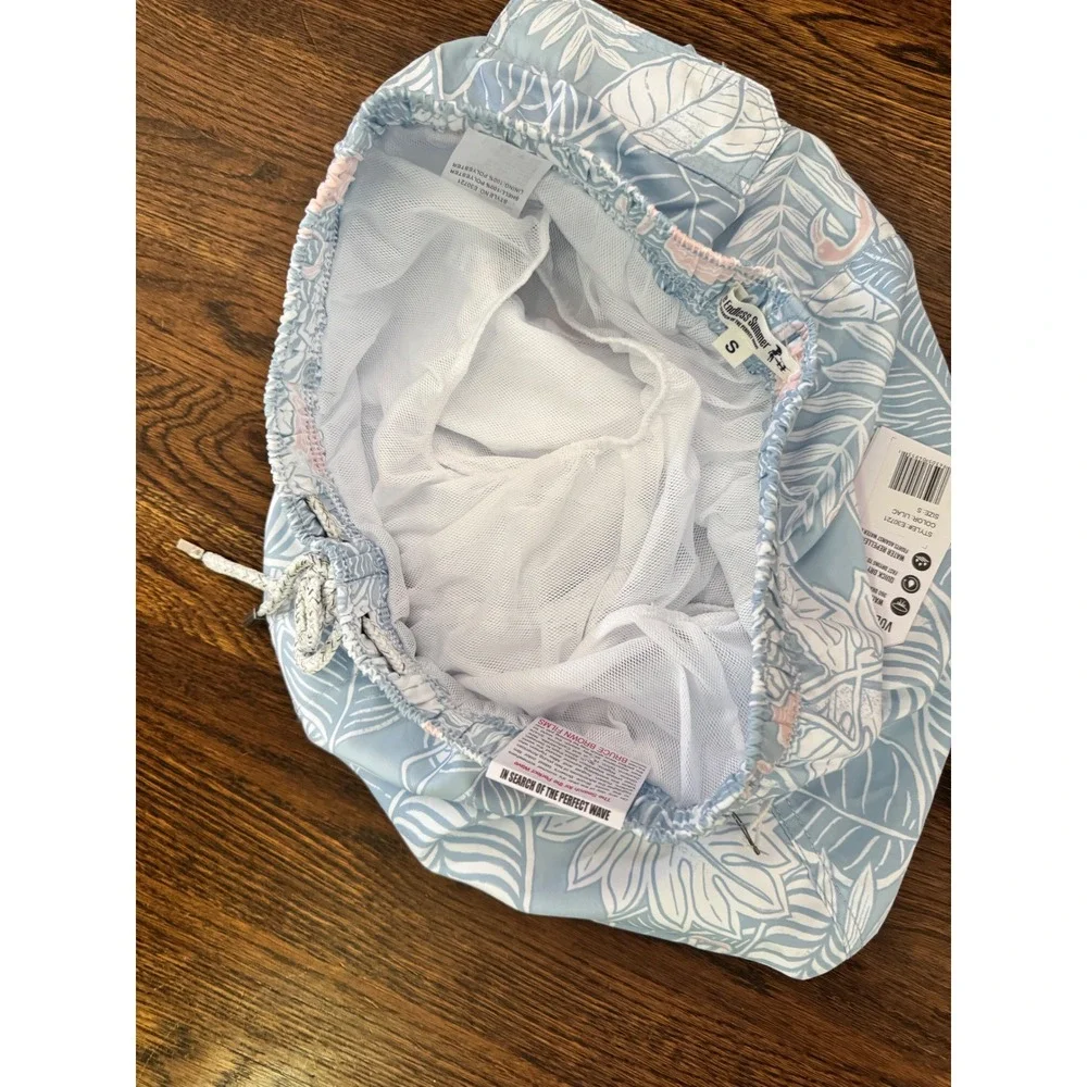 NWT The Endless Summer Mens Flamingo Tropical Swim Trunks Blue Small - Picture 8 of 9